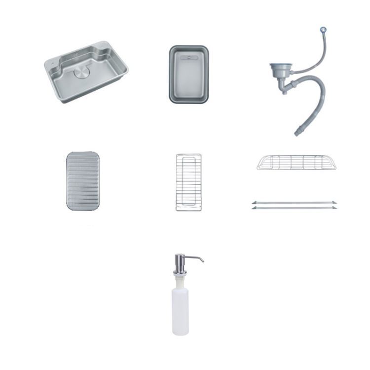 キッチンシンク 台所流し台 80*50cm オーバー アンダー 304ステンレス エンボス加工 アンダーシンク ヘアライン 1槽 - Kansofurni