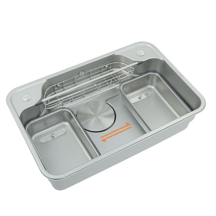 キッチンシンク 台所流し台 80*50cm オーバー アンダー 304ステンレス エンボス加工 アンダーシンク ヘアライン 1槽 - Kansofurni