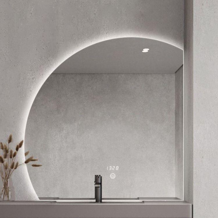 LED化粧鏡 室内用ミラー 壁掛け 美容室 ホテル 半円形 インテリア オシャレ - Kansofurni