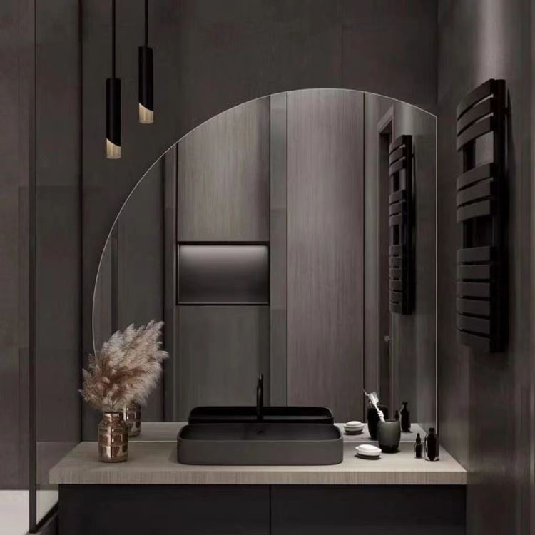 LED化粧鏡 室内用ミラー 壁掛け 美容室 ホテル 半円形 インテリア オシャレ - Kansofurni