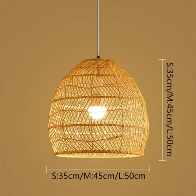 ペンダントライト リビング照明 ダイニング 店舗 ラタン 和風 1灯 - Kansofurni