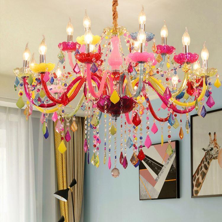 シャンデリア クリスタル リビング照明 寝室 子供屋 店舗 カラフル オシャレ - Kansofurni