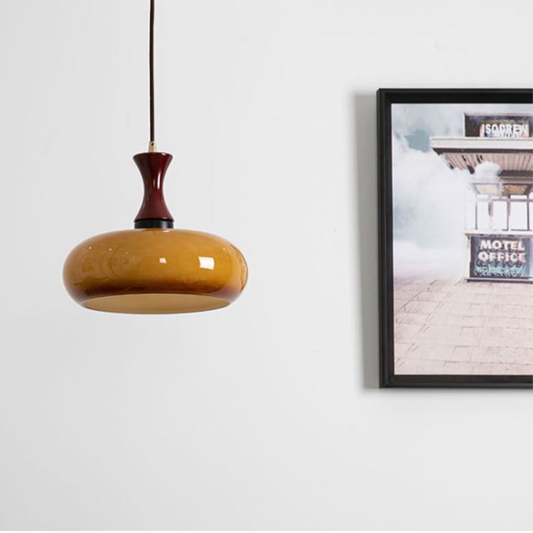 ペンダントライト リビング照明 ダイニング 照明ライト 北欧風 レトロ ガラス 1灯 - Kansofurni