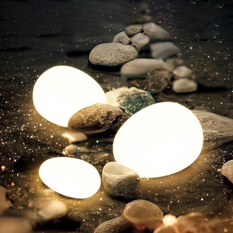 ペンダントライト リビング照明 食卓ランプ 店舗 玉石型 白 モダン ガラス 1灯 - Kansofurni