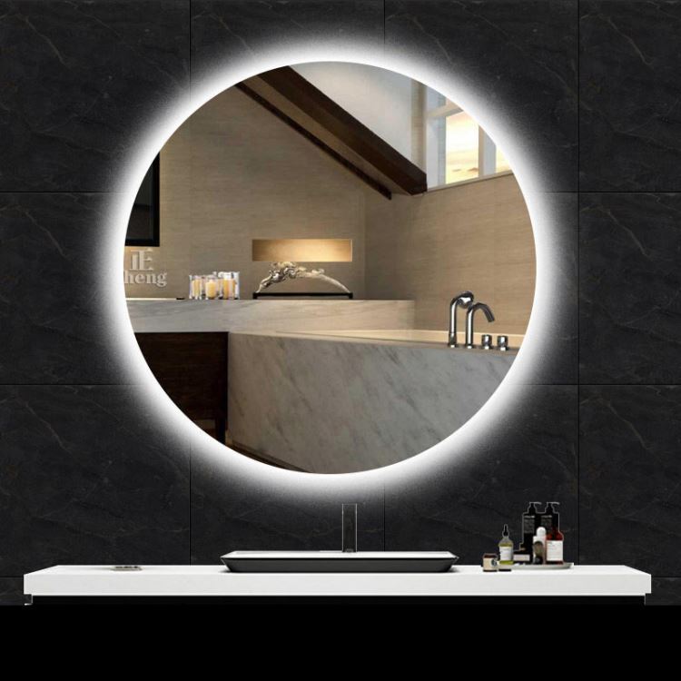LED化粧鏡 室内用ミラー 浴室鏡 壁掛け サロン 美容室 丸型 オシャレ - Kansofurni