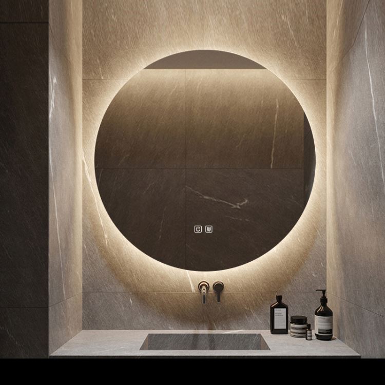 LED化粧鏡 室内用ミラー 浴室鏡 壁掛け サロン 美容室 丸型 オシャレ - Kansofurni