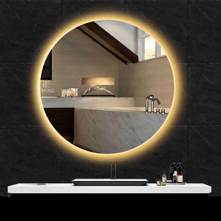 LED化粧鏡 室内用ミラー 浴室鏡 壁掛け サロン 美容室 丸型 オシャレ - Kansofurni