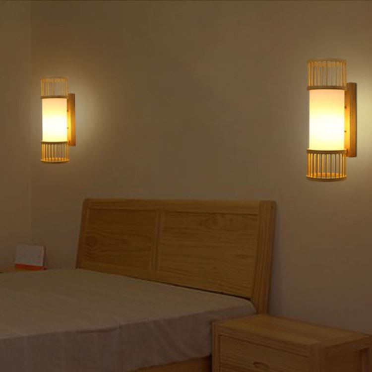 壁掛け照明 ウォールランプ ブラケット 間接照明 玄関 和室和風 竹木 1灯 - Kansofurni