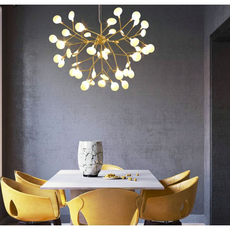 LEDペンダントライト 天井照明 リビング 寝室 店舗 北欧風 枝型 金/黒色 27/36/45/54/63灯 - Kansofurni